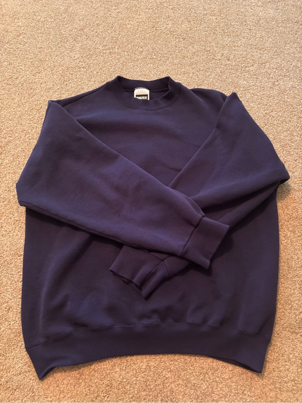 Tultex Navy Crewneck Sweatshirt - Men's Pullover